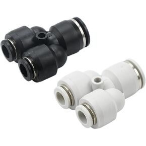 Pneumatic Connector Y-shaped Reducer Tee White Plastic Quick Plugs PW12-8 PU Hose Connect 1Pcs(Whitepw8-4) in Kuwait