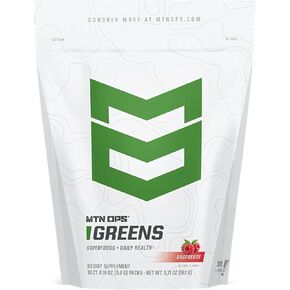 مسحوق مشروب MTN OPS Super Greens اليومي للصحة المناعية والطاقة - مزيج دعم صحة الجهاز الهضمي معزز بالخضروات الغنية بالكلوروفيل | 30 عبوة أثناء التنقل | فقط أضف الماء in Kuwait
