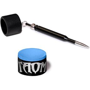 TAOM V10 Billiard Pool Cue Premium Chalk Blue - مع حامل الطباشير الرصاص in Kuwait