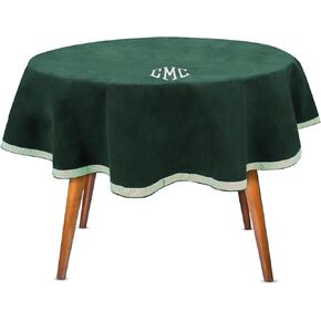 Personalized 54" Round Hunter Green Card (Bridge) Table Cover in Saudi Arabia