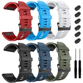 ZPJPPLX 26 مم متوافق مع Garmin Fenix ​​8 AMOLED 51 مم/8Pro/7X Pro/6X Pro/7X/6X/5X Plus/5X، سوار ساعة من السيليكون لـ Descent Mk2i MK3i 51 مم/Enduro 3/2/quatix 8 epix Pro 51MM/tactix 8 7/7 Pro in Kuwait