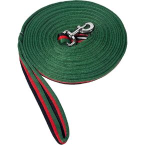 خط تدريب الخيول، أسود مع شريط أحمر، نايلون، طول 26 قدم، حبل تدريب مع مشبك معدني لتدريب الفروسية (أخضر، 8 أمتار) in Kuwait