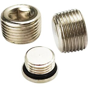 10PCS Iron And Copper M5 1/8" 1/4" 3/8" 1/2" 3/4" Male Thread Brass Pipe Hex Head End Cap Fitting Coupler Connector Adapter(Iron 01) in Kuwait