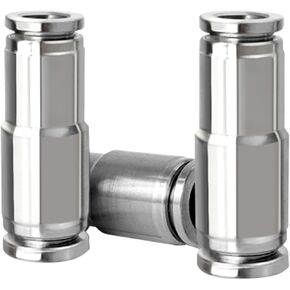 30PCS 304 Stainless Steel Reducer Straight Fittings Trachea Quick Connector Pneumatic Fittings PG6-4/8-6/10-8/12-10(PG12-10) in Kuwait