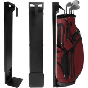 Wall Mount Golf Bag Storage Rack, Black Adjustable Club Dock for Golf Bag with 4 Expansion Bolts, Golf Bag Organizer for Garage, Golfing Clubs, Home, Basement, 36.2" to 48.4" Length Adjustment in Kuwait