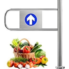 Automatic Swing Gate Access, One-Way Traffic Entrance with Push-in Exit Device, Built-in Spring for Supermarkets, Libraries & Scenic Stores - 80×100cm Left (Left 50×100cm) in Kuwait