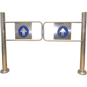 Supermarket Automatic Exit Door, Stainless Steel Entrance Door, Automatic Rebound Swing Gate, One-Way Door, for Libraries, Factory Aisle, and Warehouses (Silver 70×97 cm) in Kuwait