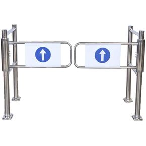 Heavy-Duty Automatic Closing Metal Swing Gate with Guardrail for Supermarkets, Warehouses, Libraries & Stores - Durable Safety Gate (150x102 cm) in Saudi Arabia