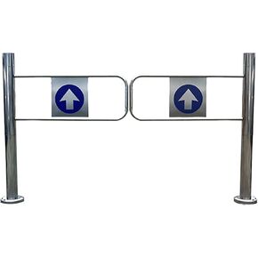 Automatic Stainless Steel Swing Gate for Supermarkets - Security Entrance/Exit Access Control, Pedestrian Door for Retail Stores & Emporiums (Silver, 100x97 cm) in Kuwait