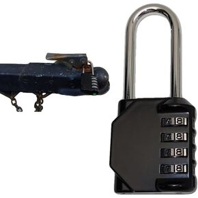 قفل وصلة وصلة مقطورة واحد قابل لإعادة الضبط، قفل طويل 2.24 بوصة، أسود أو فضي. قطع غيار ومتفرقات JL Missouri. (أسود) in Kuwait