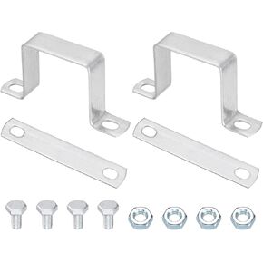 uxcell 2pcs 2" x 2" 50x50mm Square Pipe Clamp, Carbon Steel U Shaped Connector Bracket Heavy Duty Tube Strap Buckle with Gasket Screws Nuts for Tube Installation in Kuwait