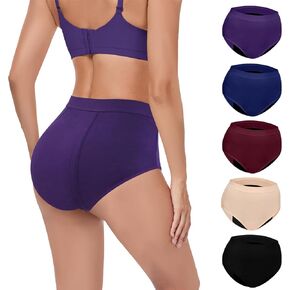 CITURALAN Incontinence Underwear for Women - 100ml Absorbency, Reusable, Leak Proof | Bladder Control Panties for Women | Postpartum & Menopause 5 Pack (5 Color, XL) in Saudi Arabia