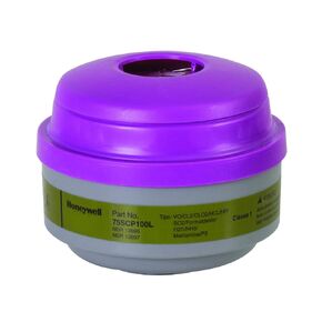 خرطوشة NORTH Honeywell 75SCP100L Defender متعددة الأغراض مع فلتر P100، زيتوني/أرجواني، 2.75 × 7 × 3.5 (عبوة من قطعتين) in Kuwait