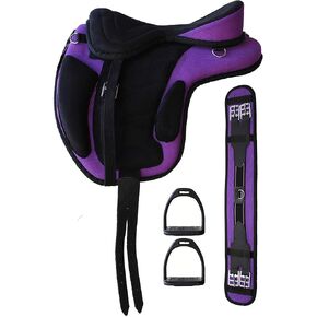 15" English Horse Polo Synthetic Treeless Saddle Stirrups 80201PR in Kuwait