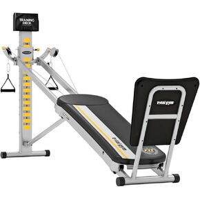 Total Gym Fit Anniversary Edition, Incline Bodyweight Training Home Exercise Machine w/ Upper Body System, 14 Levels of Resistance & XL Squat Stand in Kuwait