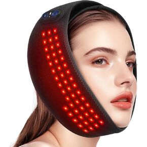 Cordless TMJ Heating Pad with Red Light, Jaw Heating Pad, TMJ Heat Pad, TMJ Facial Heating Wrap, 660nm, 3 Heating Levels & Timed Auto-Off, Rechargeable 5000mAh Battery in Kuwait