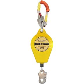 FuturelOT 33FT Self Retracting Lifeline Fall Arrester Fall Protection Steel Wire Rope Heavy Duty Retractable Lanyard,Roofing Lifeline, Safety Lanyard，Personal Protection Devices (33FT) in Saudi Arabia