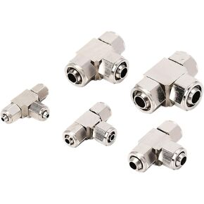 Three-Way Quick-Twist Locking Nut Copper Joint Pe6/8/10/12Mm Tight Air Pipe Pneumatic 16 1Pcs(PE10mm) in Kuwait