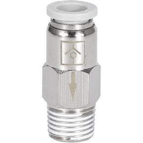 Pneumatic Threaded Straight-Through One-Way Check Valve Air Pipe Connector 4/6/8/10/12 1Pcs(AKH12) in Kuwait