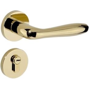 قفل باب ذهبي، قفل باب غرفة النوم الداخلي، قفل باب مغناطيسي صامت، قفل منزلي، مقبض باب من الخشب الصلب (B برايت ذهبي مغناطيسي 35-50 مم) in Kuwait