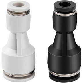 PG Pneumatic Joint Gas Tube Plastic Black Straight Through Variable Diameter PG 8-6 10-8 1Pcs(黑色PG12-8) in Kuwait