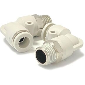 50/100PCS Trachea Connector PL8-02 L-type External Thread Bends Through Nickel-plated Copper M5 Quick-plug Pneumatic Fittings(PL6-M5(100PCS)) in Kuwait