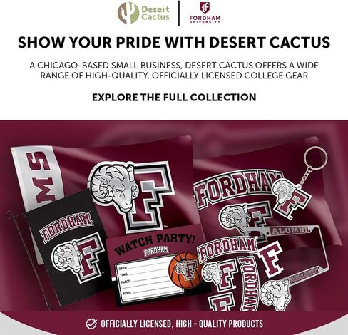 Desert Cactus Fordham University Acrylic Magnet 3 Pack FU Rams Decorative Design Officially Licensed (Magnet Set A) in Saudi Arabia