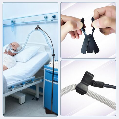 حامل خرطوم CPAP للسرير مع ذراع دوار قابل للتعديل - شماعة خرطوم C/APAP خالية من التشابك - تمنع تسرب الأنبوب والتشابك والانسداد لتجعلك تنام بشكل أفضل in Kuwait