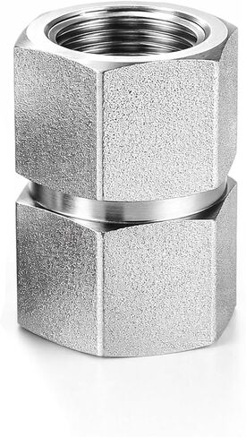 وصلة سداسية أنثى NPT مقاس 3/4 بوصة × 3/4 بوصة - وصلة أنابيب أنثى مزدوجة من الفولاذ المقاوم للصدأ 304 ملائمة لضاغط الهواء وخط غاز الماء الهيدروليكي 4500 رطل لكل بوصة مربعة شديدة التحمل (عبوة واحدة) in Kuwait