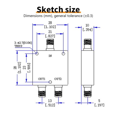 2-6GHz Power Divider SMA One to Two 2.4G 5.8G Power Distribution Combiner 1Pcs in Saudi Arabia
