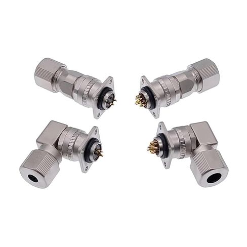 Servo Motor Connector CM10 10pin Angle Straight 2 Core Encoder Socket Metal Connectors 1Pcs(Angle 10Pin) in Saudi Arabia