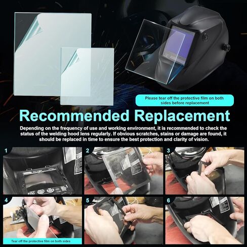 3350 Welding Helmet Lens for Lincoln Electric Viking Welding Hood Cover Clear Lenses - KP3044-1 KP2898-1 (10 PCS Inside + 10 PCS Outside) in Saudi Arabia