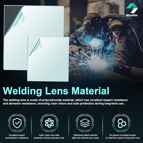 3350 Welding Helmet Lens for Lincoln Electric Viking Welding Hood Cover Clear Lenses - KP3044-1 KP2898-1 (10 PCS Inside + 10 PCS Outside) in Saudi Arabia