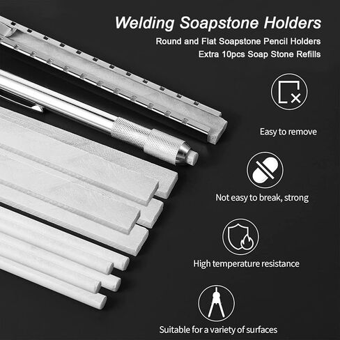 أدوات لحام VASTOOLS MIG، 10 قطع، مطرقة تقطيع، قفازات لحام جلدية، مربع السرعة، مشبك لحام، حامل حجر الصابون، مغناطيس لحام، كماشة ويلبرز، مخرطة فوهة MIG، فرشاة سلكية in Kuwait