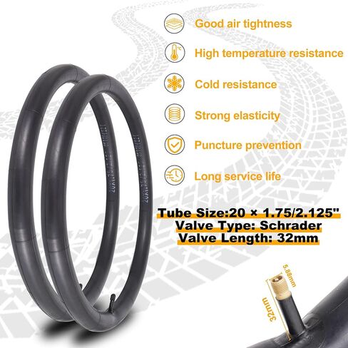 20 x 2.125 Inch Bicycle Tires and Tubes, 20 Inch Bike Tire Folding Replacement Tires Schrader Valve with 2 Tire Levers Fits for MTB Tire, BMX Tire, Kids Bike Tire 2 Sets Blue in Saudi Arabia