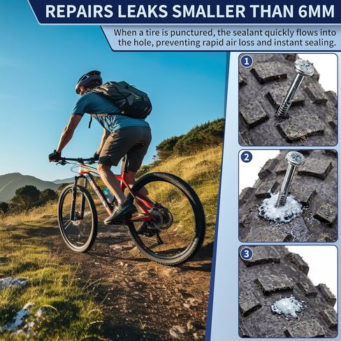 Threlaco 12 Pcs Tubeless Tire Sealant Tubeless Sealant 2oz Per Bottle Long-Lasting for MTB Mountain, Road, Gravel, Cyclocross, Commuter Bikes, Bike No Tubes Tires. No Tire Removal in Saudi Arabia