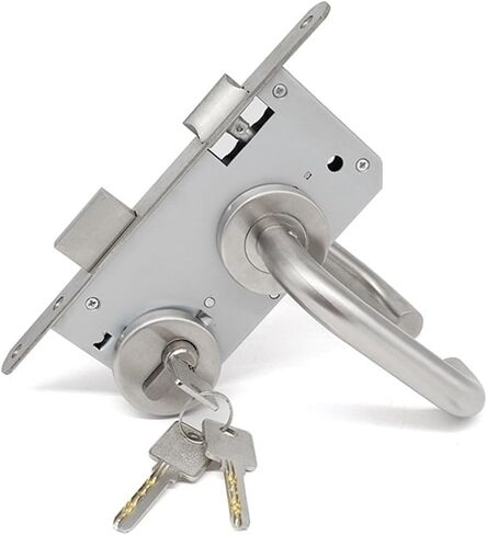 304 الفولاذ المقاوم للصدأ سبليت قفل HC3008 مقبض قفل مزدوج منحني مقبض داخلي باب مكتب قفل الباب in Kuwait