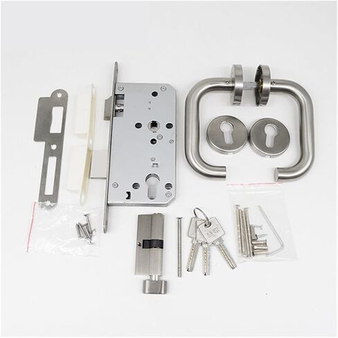304 الفولاذ المقاوم للصدأ سبليت قفل HC3008 مقبض قفل مزدوج منحني مقبض داخلي باب مكتب قفل الباب in Kuwait