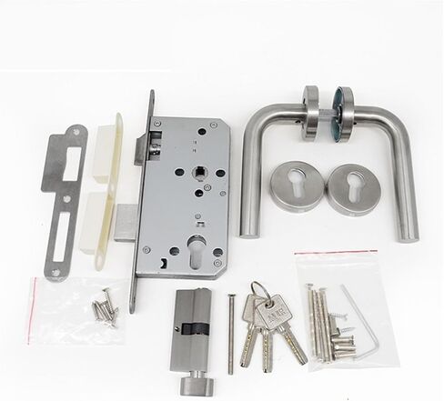 304 الفولاذ المقاوم للصدأ سبليت قفل HC3007 مقبض قفل واحد منحني مقبض داخلي باب مكتب قفل الباب in Kuwait