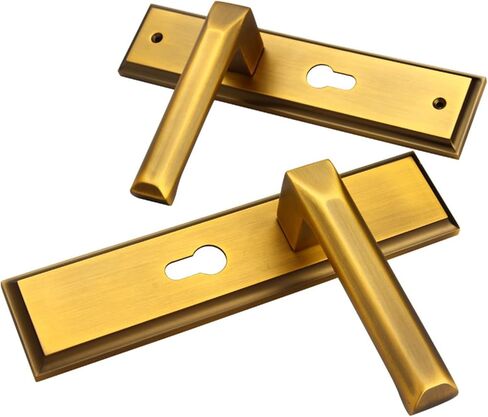 قفل أوروبي صامت لغرفة النوم الداخلية، مقبض الباب، مقبض الحمام، قفل الباب الأسود، قفل أمريكي (نيكل ناعم) in Kuwait