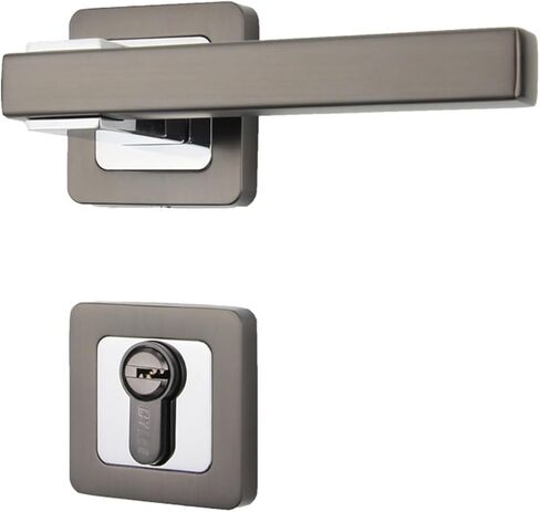 قفل باب حديث بسيط، قفل باب ميكانيكي داخلي، مجموعة قفل مغناطيسي، قفل مقبض صامت (مات بلاك برايت كروم) in Kuwait