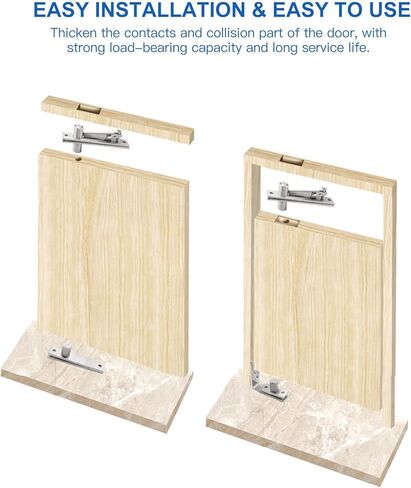 Holibanna Adjustable Stainless Steel Hidden Door Pivot Hinge Heavy Duty Revolving Hinge for Wood Doors with Silver Finish, Suitable for Commercial and Residential Use in Kuwait