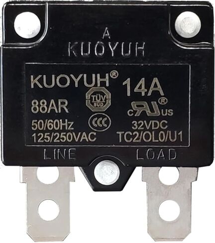 KUOYUH Circuit Breaker 88AR Series 125/250VAC 50/60Hz (1pc) (30 Amp) in Saudi Arabia