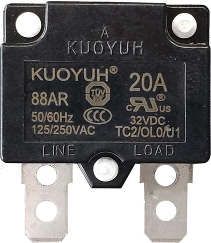 KUOYUH Circuit Breaker 88AR Series 125/250VAC 50/60Hz (1pc) (30 Amp) in Saudi Arabia
