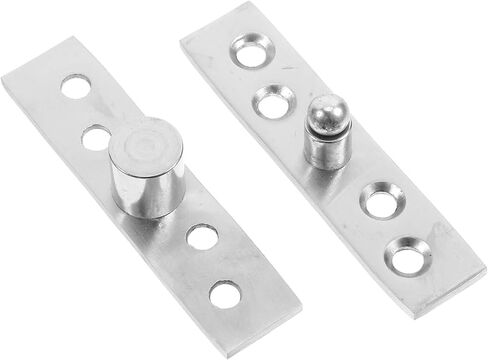 Luxshiny 2pcs Stainless Metal 360 Degree Pivot Door Hinges Hidden Cabinet Door Hardware Small Size Center Shaft in Saudi Arabia