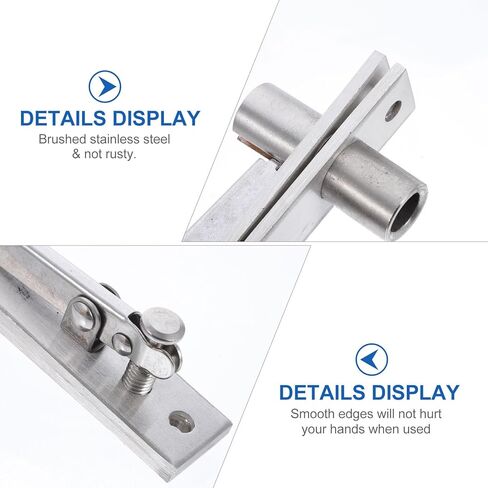 LIFKOME Stainless Steel Adjustable Door Pivot Hinge Set 360° Revolving Hidden Shaft Heavy Duty for Wood Doors Suitable for Residential and Industrial Use in Saudi Arabia