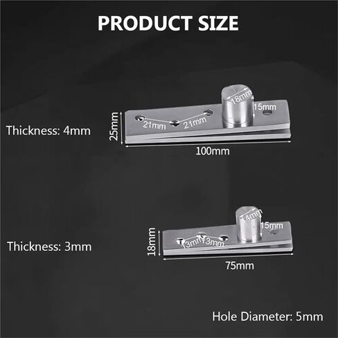 Pivot Hinges, 360 Degree Rotation Axis Hidden Door Pivot Hinges Location Shaft Furniture in Saudi Arabia