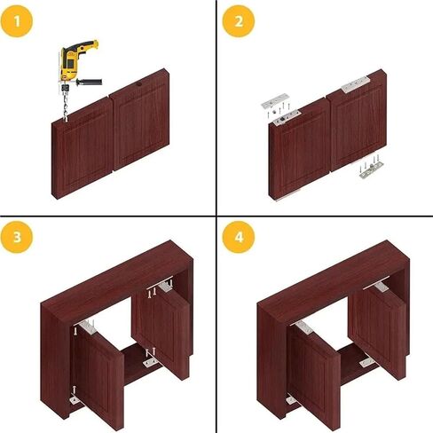 Pivot Hinges, 360 Degree Rotation Axis Hidden Door Pivot Hinges Location Shaft Furniture in Saudi Arabia