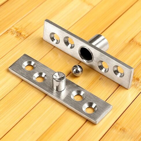 4 قطع مفصلات محورية للباب 360 درجة، مجموعة مفصلات باب دوارة مخفية، مفصلة غير مرئية من الفولاذ المقاوم للصدأ شديدة التحمل لتركيب الباب السري والخزانة in Kuwait