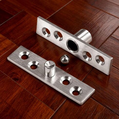 4 قطع مفصلات محورية للباب 360 درجة، مجموعة مفصلات باب دوارة مخفية، مفصلة غير مرئية من الفولاذ المقاوم للصدأ شديدة التحمل لتركيب الباب السري والخزانة in Kuwait